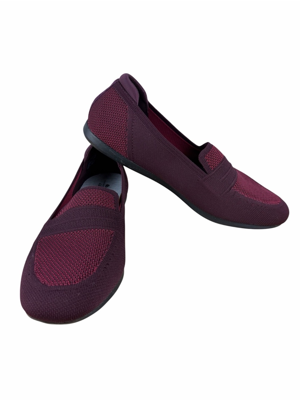 Clarks Cloudsteppers Carly Charm Burgundy Wine Slip-On Loafers 11 Wide